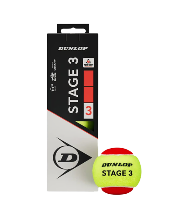 Bote de Pelotas Dunlop Stage 3 Rojo/Amarillo 2025