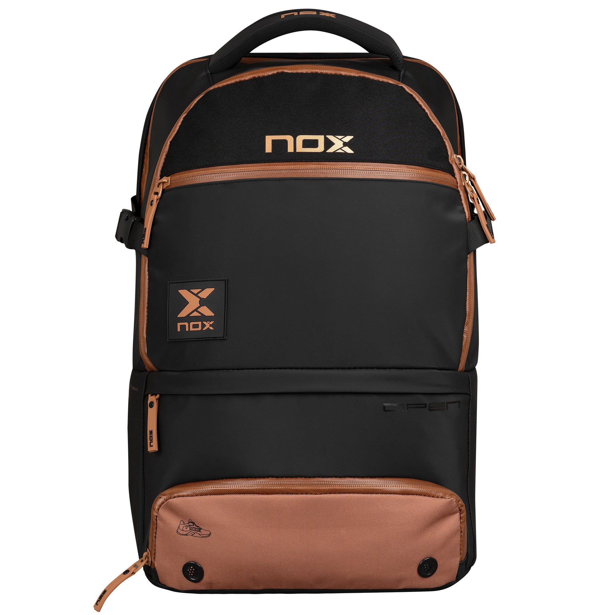 Mochila LUXURY OPEN SERIES negro/marrón - NOX2024Mochilas