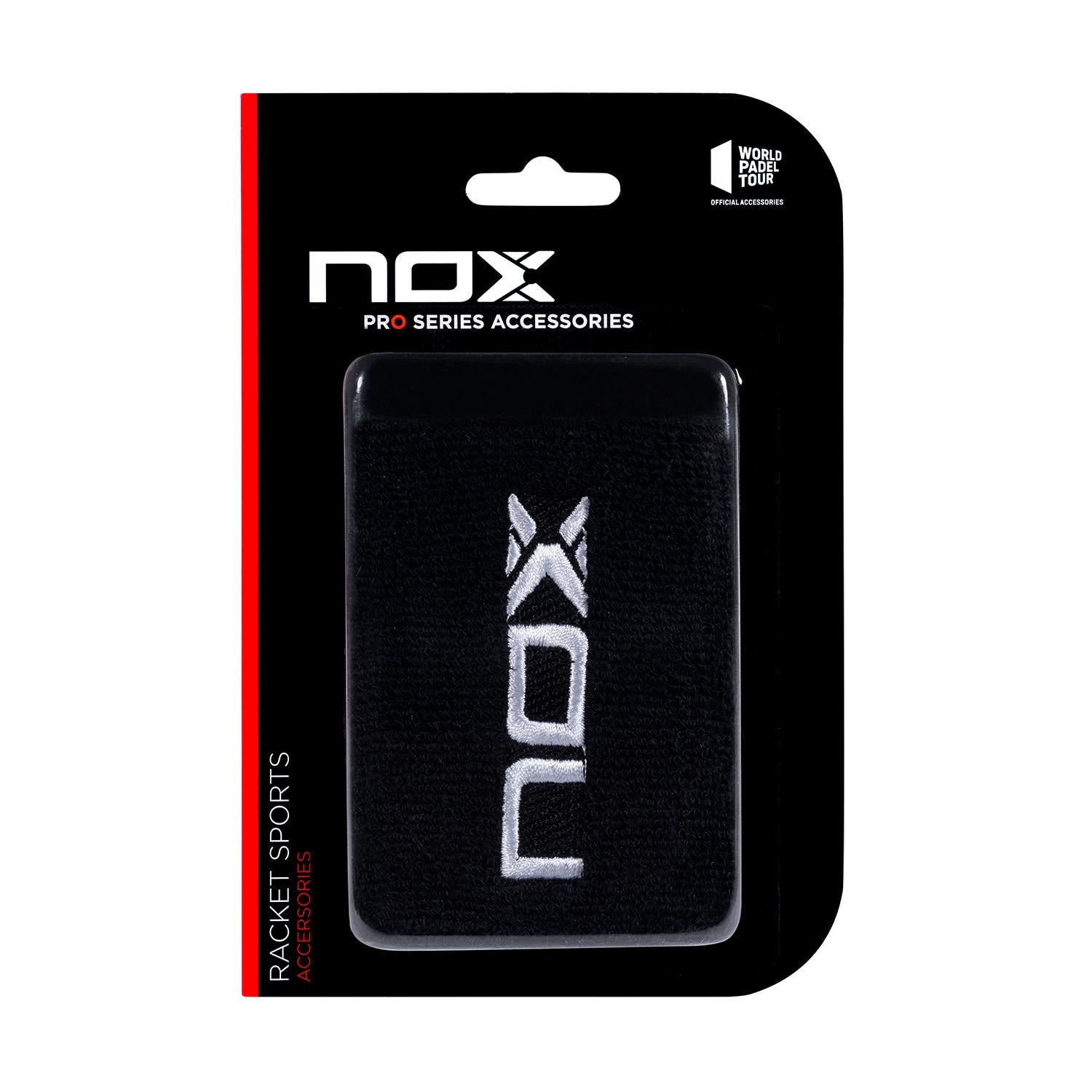 BLISTER (2 UDS) MUÑEQUERA NOX NEGRO LOGO BLANCO