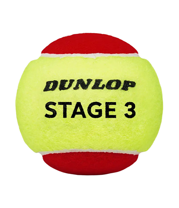 Pelotas Dunlop Stage 3 Rojo/Amarillo (Pack x3) 2025