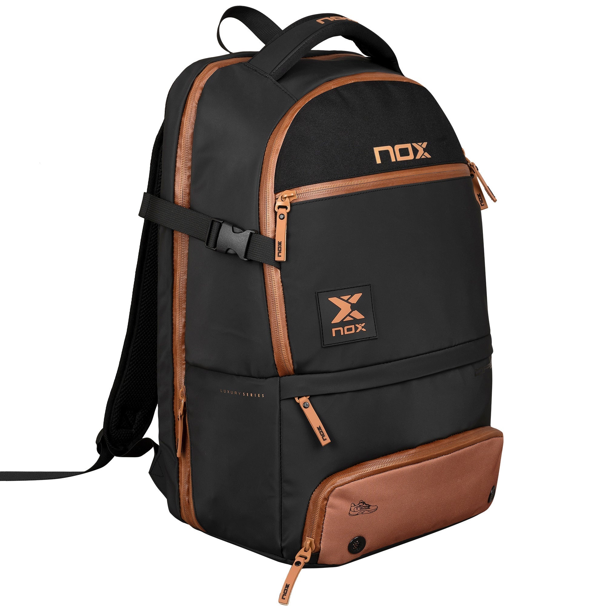 Mochila LUXURY OPEN SERIES negro/marrón - NOX2024Mochilas