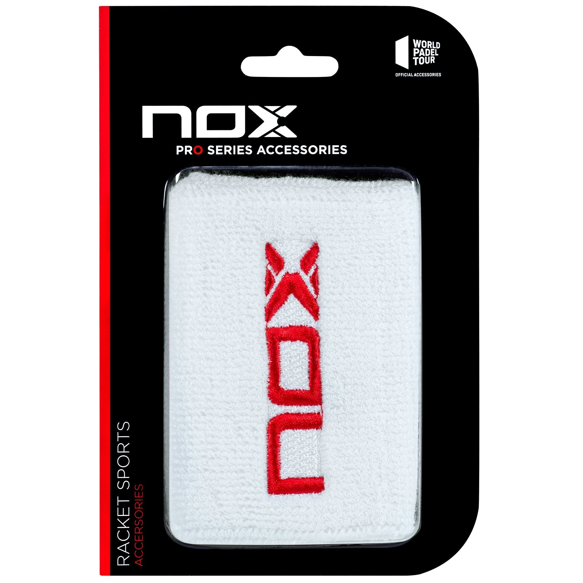 Muñequeras deportivas NOX blanco/rojo - NOXmuñequerasMuñequeras