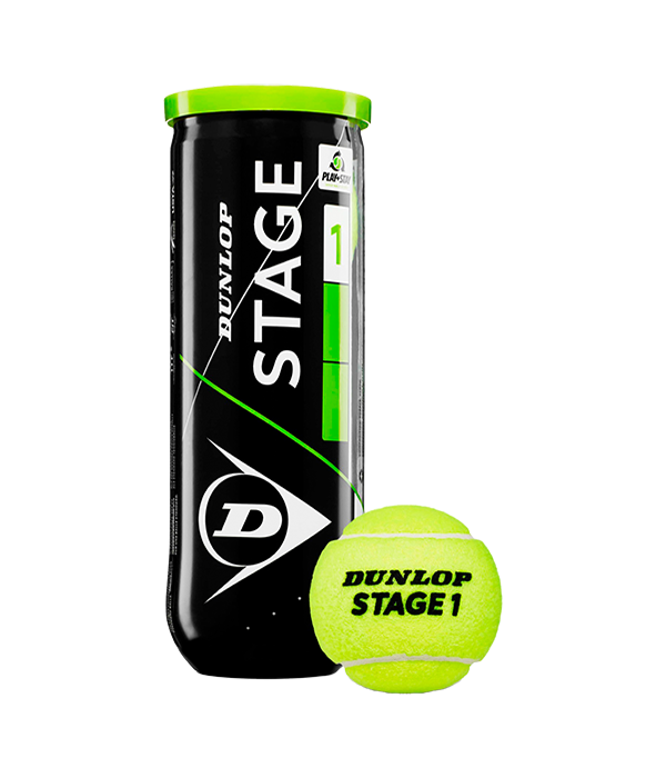 Cajón Pelotas Dunlop Stage 1 Verde Tenis (Pack x24)