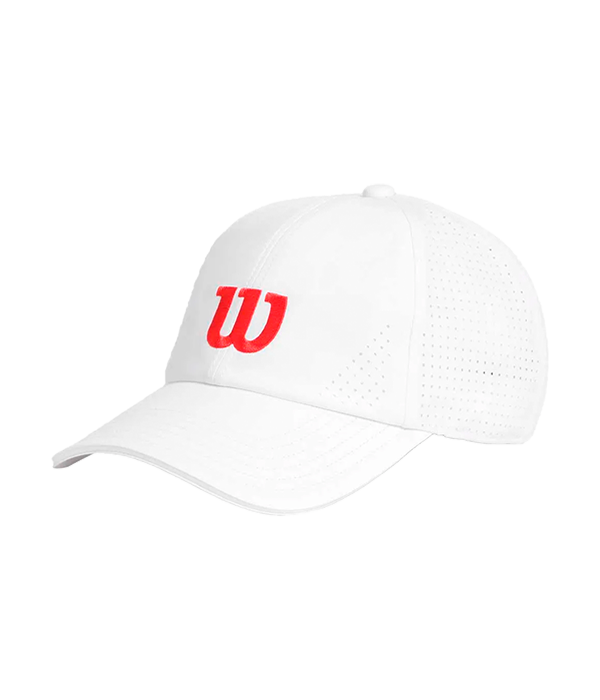 Gorra Wilson Blanca Logo Rojo 2025